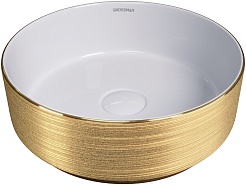 Grossman Раковина накладная Color 35.5 GR-5010GW золото – фотография-1